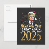 Make New Year Great Again 2025 Trump inauguratie Briefkaart (Voorkant / Achterkant)