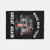 Make New Year Great Again Happy New Years Eve Day  Fleece Deken (Voorkant (Horizontaal))