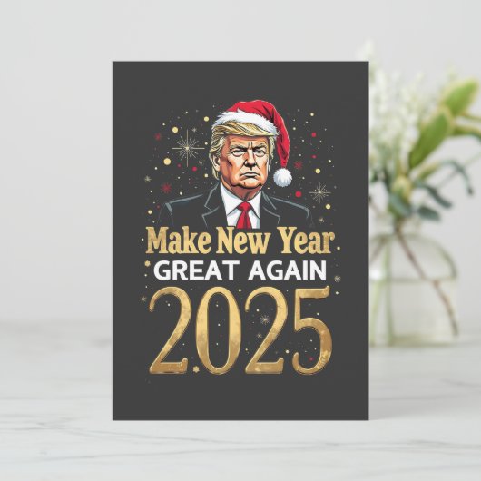 Make Nieuwjaar Geweldig Again 2025 Trump inaugurat Bedankkaart (Staand voorkant)