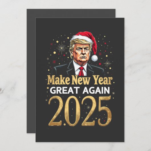 Make Nieuwjaar Geweldig Again 2025 Trump inaugurat Bedankkaart (Voorkant / Achterkant)