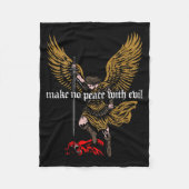 Make No Peace With Evil Archangel Michael Design ( Fleece Deken (Voorkant)