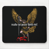 Make No Peace With Evil Archangel Michael Design ( Muismat (Voorkant)