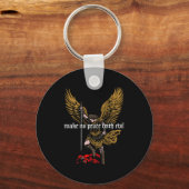 Make No Peace With Evil Archangel Michael Design ( Sleutelhanger (Voorkant)