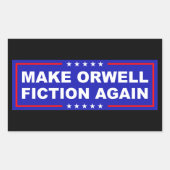 Make Orwell Fiction Again Rechthoekige Sticker (Voorkant)