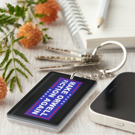 Make Orwell Fiction Again Sleutelhanger (Voorkant Rechts)