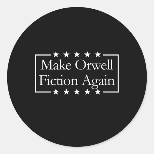 Make Orwell Fiction Opnieuw Libertarian Orwellian  Ronde Sticker (Voorkant)