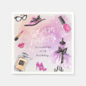 make-over glam sparkle verjaardagsfeest servet (Voorkant)