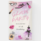 make-over glam sparkle verjaardagsfeest spandoek (Verticaal)