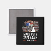 Make Pets Safe Again Boxer Dog Trump 2024  Magneet (Voorkant / Achterkant)
