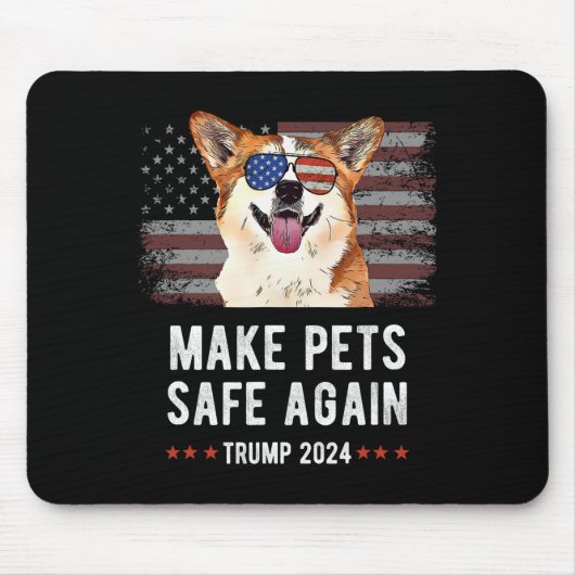 Make Pets Safe Again Corgi Hond Trump  Muismat (Voorkant)