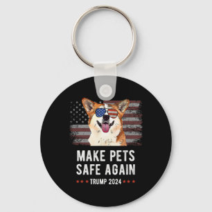 Make Pets Safe Again Corgi Hond Trump Sleutelhanger