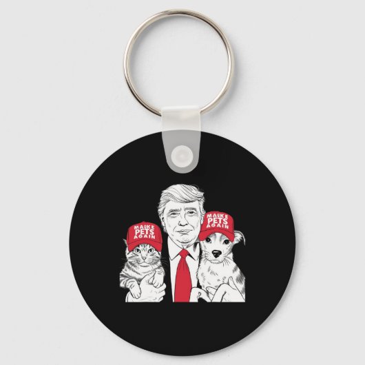 Make Pets Safe Again Election Mega Trump Funny Det Sleutelhanger (Voorkant)