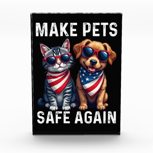 Make Pets Safe Again Grappig Fotoblokken (Voorkant)