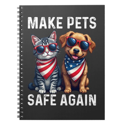 Make Pets Safe Again Grappig Notitieboek (Voorkant)