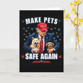 Make Pets Safe Again Grappig Pro Trump 2024 Kaart (Gele Bloem)