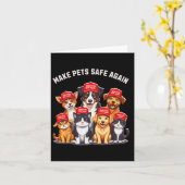 Make Pets Safe Again Grappige Trump Verkiezing 202 Kaart (Gele Bloem)