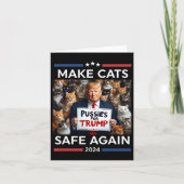 Make Pets Safe Again Trump 2024 Save Our Pets  Kaart (Voorkant)