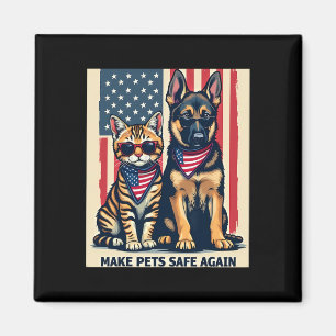 Make Pets Safe Again Trump Cats Voor Trump Mega 20 Magneet