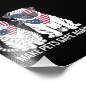 Make Pets Safe Again Trump Harris debat Honden Kat Foto Afdruk (Hoek)