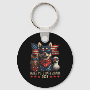 Make Pets Veilig Again Trump Save Onze Huisdieren Sleutelhanger