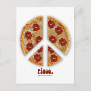 "Make Pizza, Not War" Postcards Briefkaart