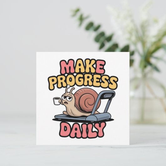 Make Progress Daily Kaart (Staand voorkant)