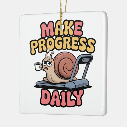 Make Progress Daily Keramisch Ornament (Links)