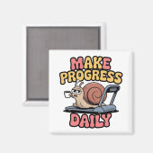 Make Progress Daily Magneet (Voorkant / Achterkant)