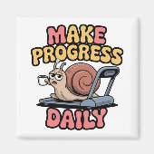 Make Progress Daily Magneet (Voorkant)