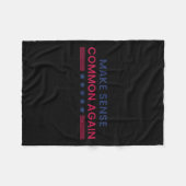 Make Sense Common Again Funny Quote  Fleece Deken (Voorkant (Horizontaal))