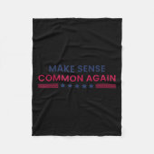 Make Sense Common Again Funny Quote  Fleece Deken (Voorkant)