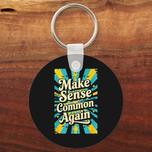 Make Sense Common Again Sleutelhanger (Voorkant)