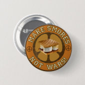 Make S'mores not Wars Ronde Button 5,7 Cm (Voorkant /achterkant)
