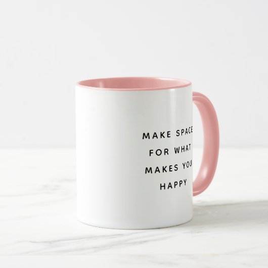 Make Space Modern Funny Two-Tone Mug Mok (Voorkant rechts)
