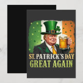 Make St. Patrick's Great Again Trump Iers Feestdagenkaart (Voorkant / Achterkant)