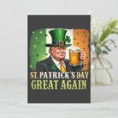 Make St. Patrick's Great Again Trump Iers Feestdagenkaart (Staand voorkant)