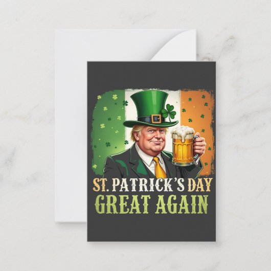 Make St. Patrick's Great Again Trump Iers  Notitiekaartje (Voorkant)