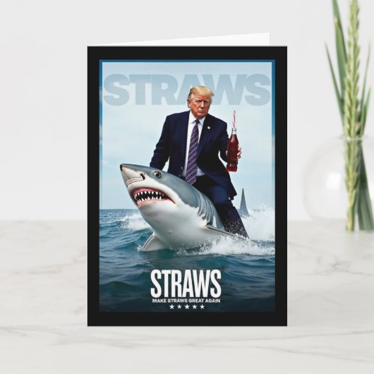Make Straws Great Again Meme-ontwerp Kaart (Voorkant)