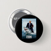 Make Straws Great Again Meme-ontwerp Ronde Button 5,7 Cm (Voorkant /achterkant)