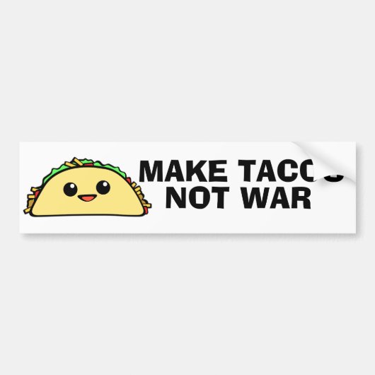 Make Tacos Bumpersticker (Voorkant)