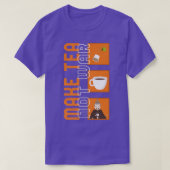 Make Tea Not War Peaceful Samurai Tea Drinker Fami T-shirt (Design voorkant)