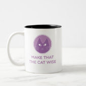 Make that the cat wise tweekleurige koffiemok (Links)