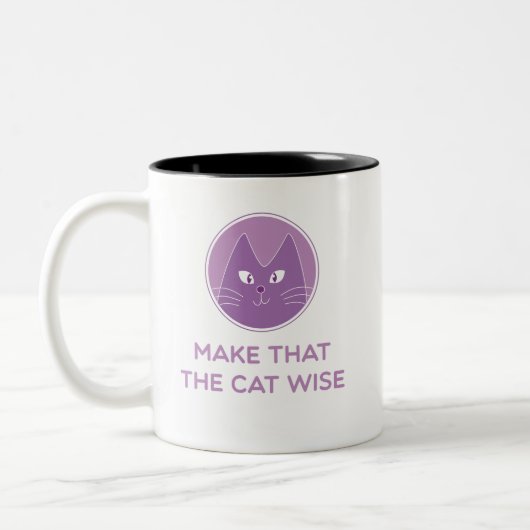 Make that the cat wise tweekleurige koffiemok (Links)