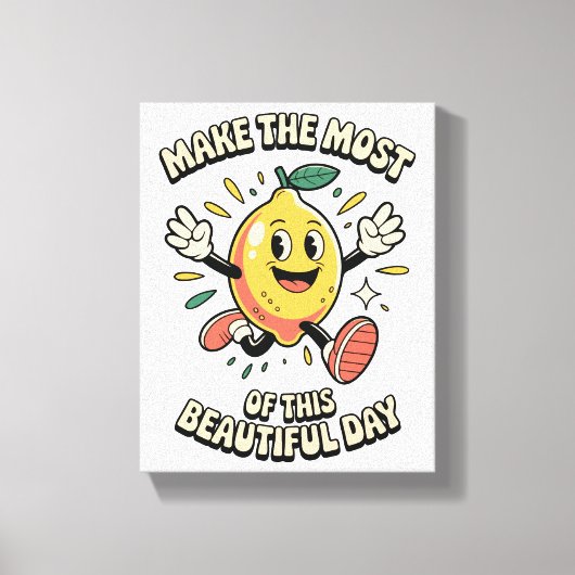 Make the Most – Lemon Poster Art Canvas Afdruk (Voorkant)