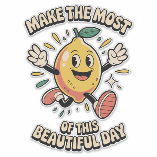 Make the Most – Lemon Vinyl Sticker (Voorkant)