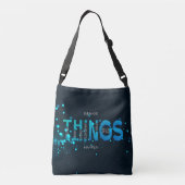 Make Things Happen - Funky Blue Mix Edition Crossbody Tas (Achterkant)