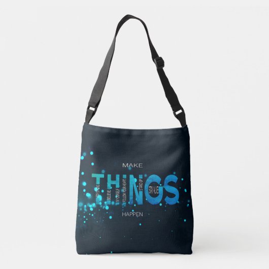 Make Things Happen - Funky Blue Mix Edition Crossbody Tas (Achterkant)