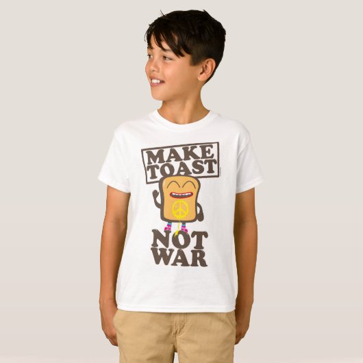 Make Toast Not War T-Shirt (Voorkant volledig)