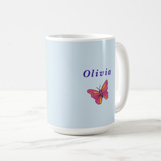 'Make Today Amazing' Gepersonaliseerde naam Bemoed Koffiemok (Voorkant rechts)