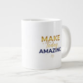 Make Today Amazing Gold Navy Sun Design Grote Koffiekop (Voorkant rechts)